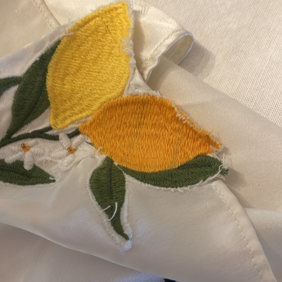 Anthropologie Lemon Embroidered Slip Dress - Picture 9 of 10